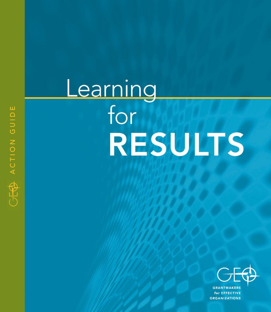 This cover is for "Learning for Results" and features the title with teal graphics.